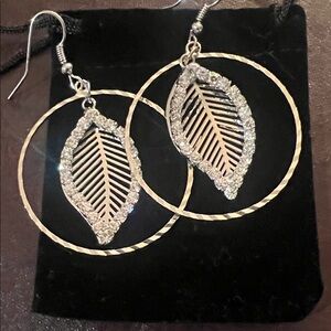 Elegant Silver Leaf Earrings